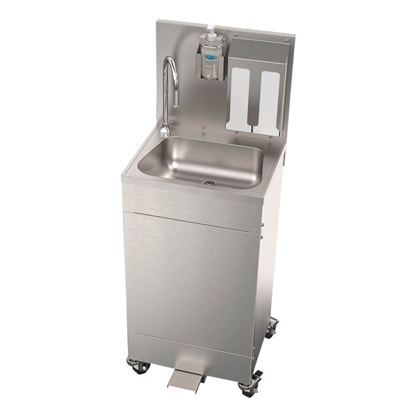 Eco Portable Wash-Ware Stainless Steel Portable Sink w/ Foot Pump Operation w/ add on accessories